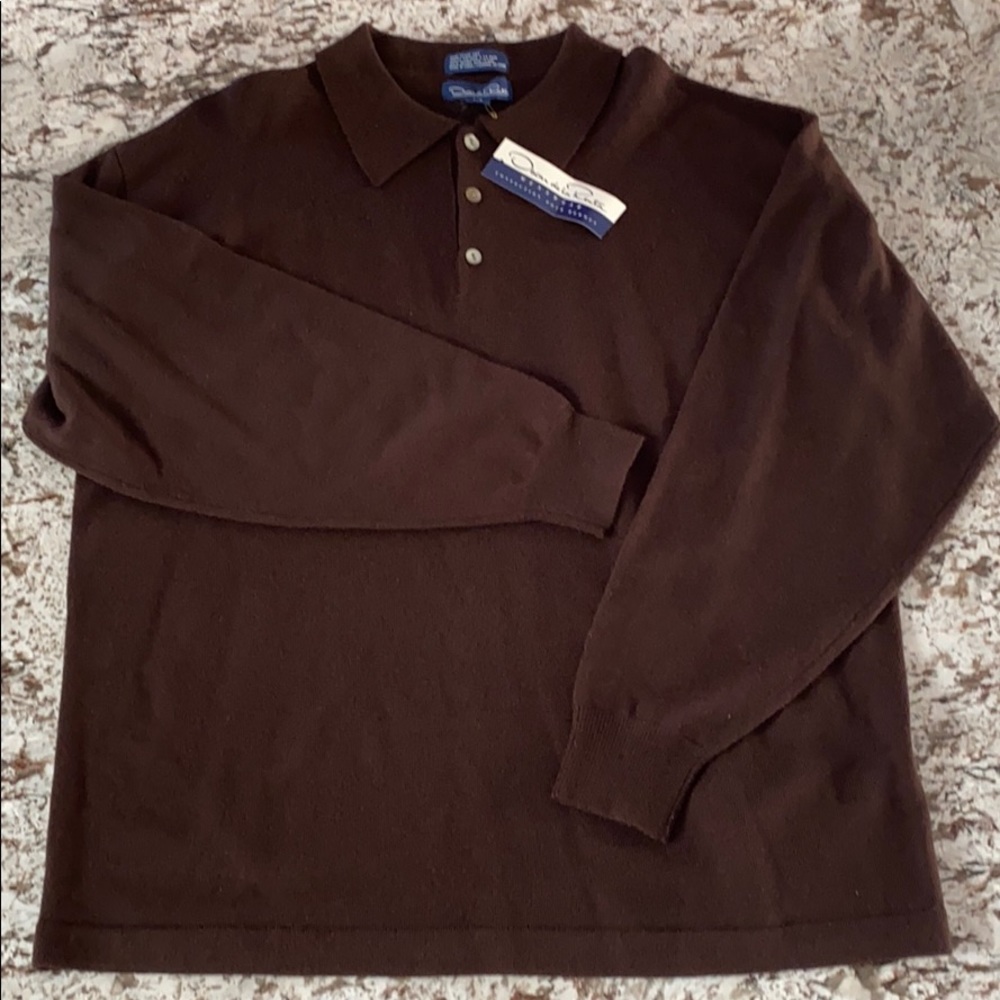 NWT Oscar dr la Renta Merino Wool Sweater Top L